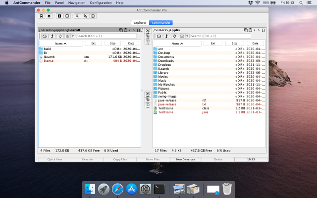 Ant Commander Pro file manager on macOS